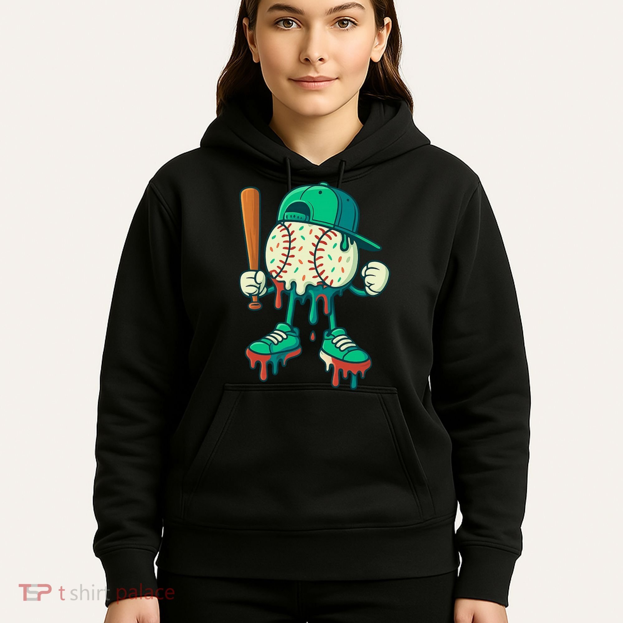 Baseball Lifestyle Drip Ice Cream Cool Art Hoodie