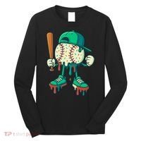 Baseball Lifestyle Drip Ice Cream Cool Art Long Sleeve Shirt thumb 0