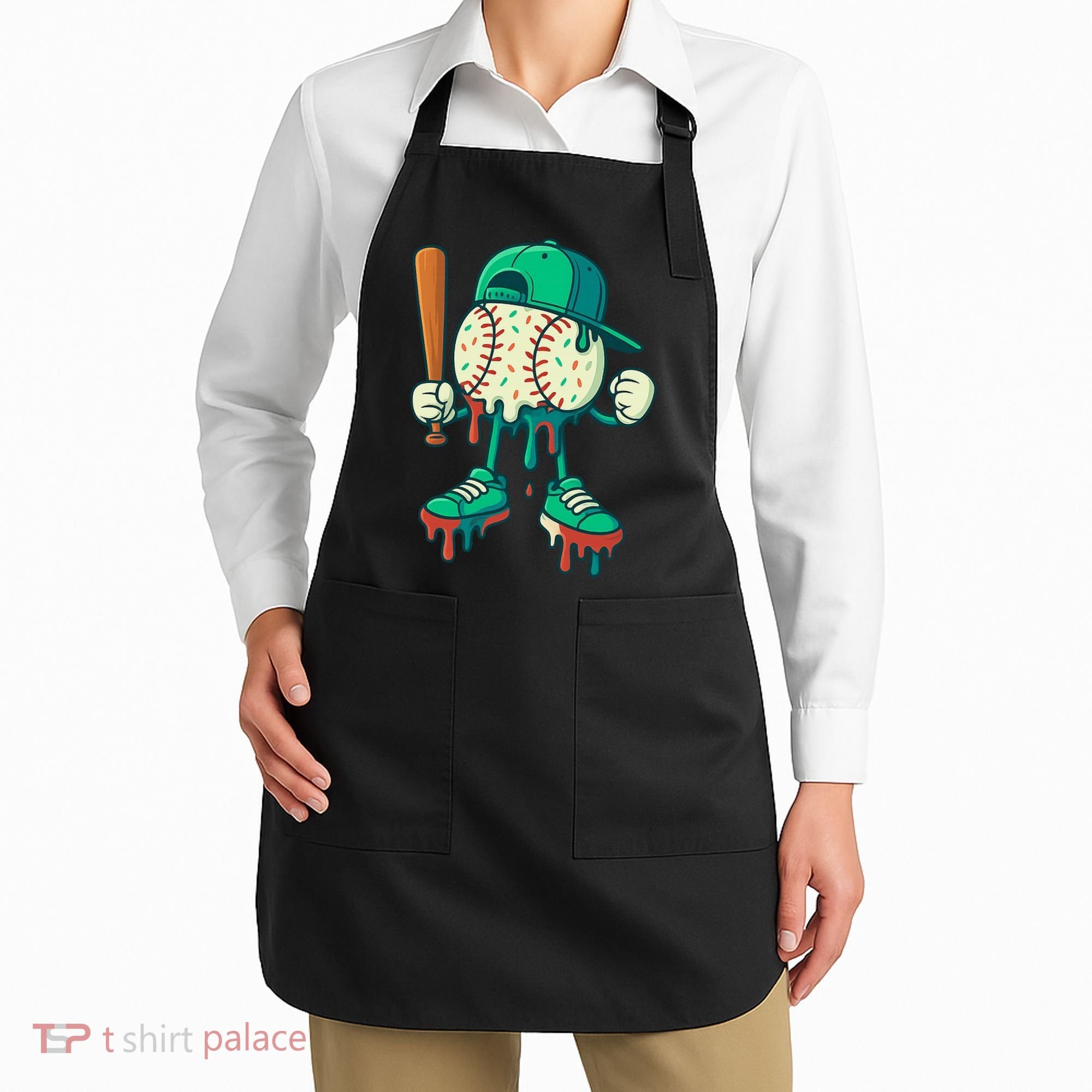 Baseball Lifestyle Drip Ice Cream Cool Art Apron