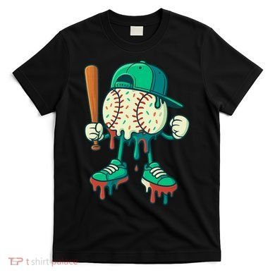Baseball Lifestyle Drip Ice Cream Cool Art T-Shirt
