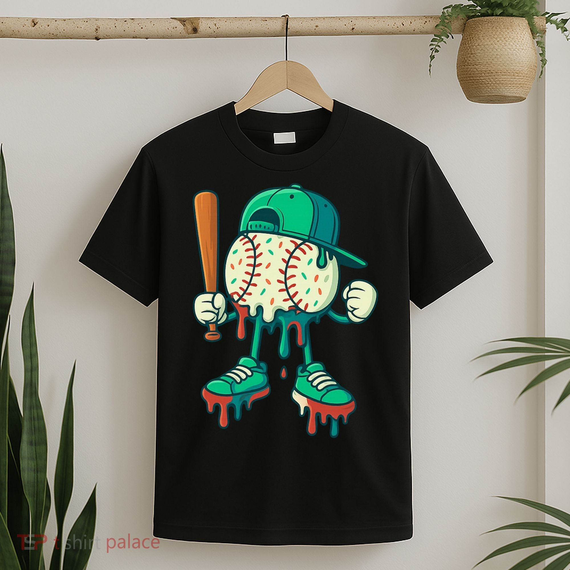 Baseball Lifestyle Drip Ice Cream Cool Art T-Shirt