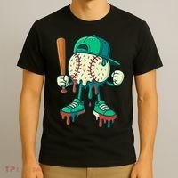 Baseball Lifestyle Drip Ice Cream Cool Art T-Shirt thumb 3