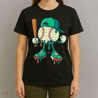 Baseball Lifestyle Drip Ice Cream Cool Art T-Shirt thumb 4