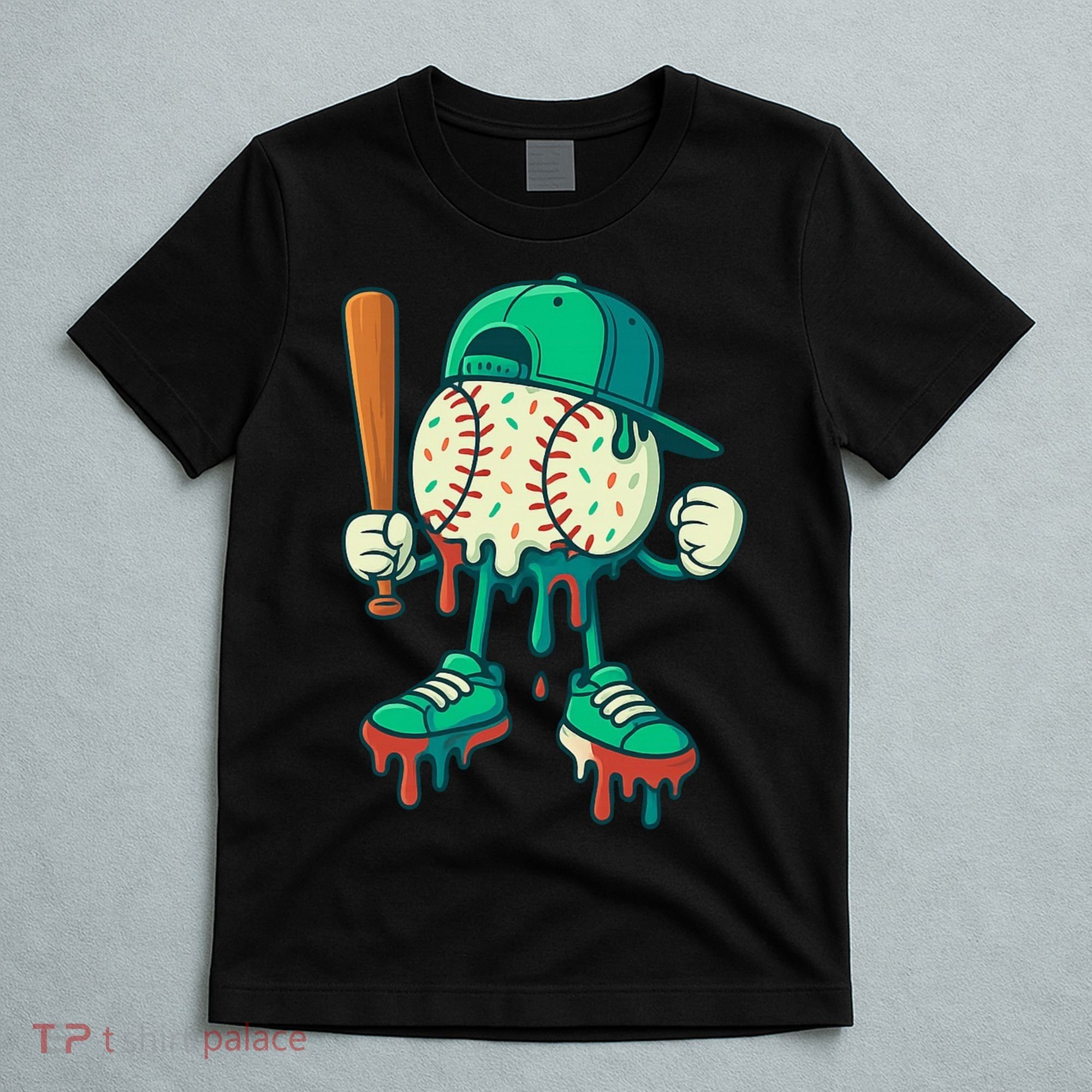 Baseball Lifestyle Drip Ice Cream Cool Art T-Shirt