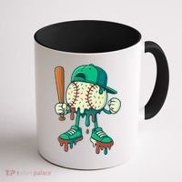 Baseball Lifestyle Drip Ice Cream Cool Art Coffee Mug thumb 1