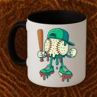 Baseball Lifestyle Drip Ice Cream Cool Art Coffee Mug thumb 2