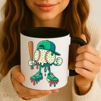 Baseball Lifestyle Drip Ice Cream Cool Art Coffee Mug thumb 3