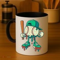 Baseball Lifestyle Drip Ice Cream Cool Art Coffee Mug thumb 4