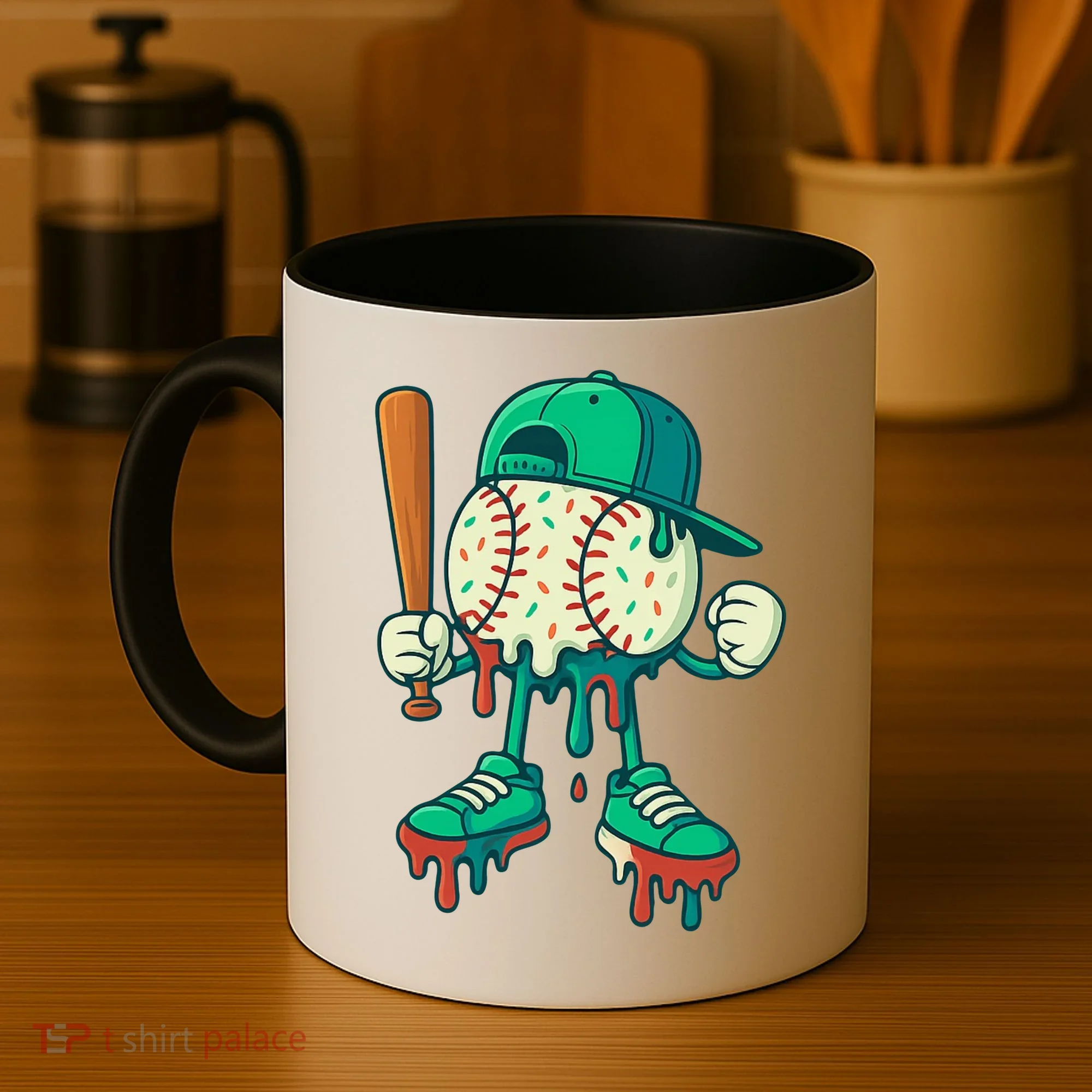 Baseball Lifestyle Drip Ice Cream Cool Art Coffee Mug