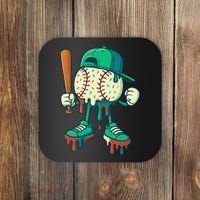 Baseball Lifestyle Drip Ice Cream Cool Art Coaster thumb 0
