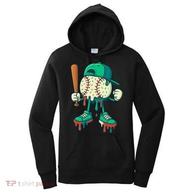 Baseball Lifestyle Drip Ice Cream Cool Art Women's Hoodie