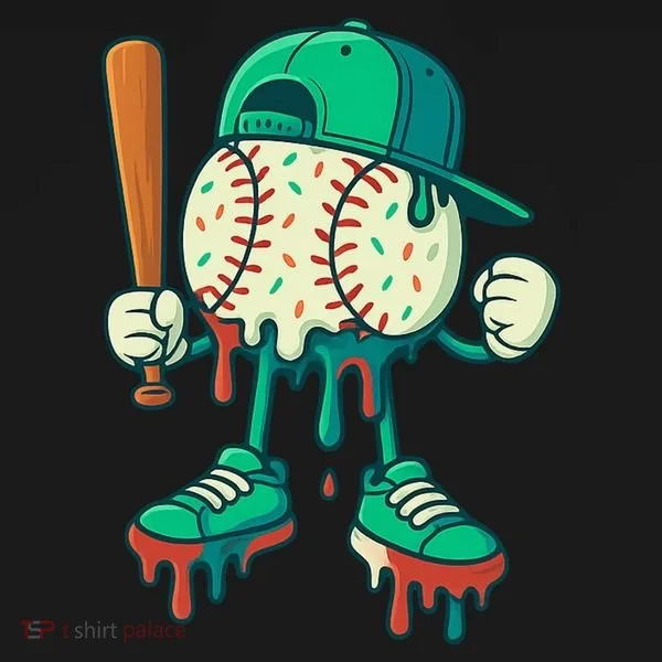 Baseball Lifestyle Drip Ice Cream Cool Art Ornament