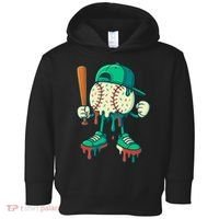 Baseball Lifestyle Drip Ice Cream Cool Art Toddler Hoodie thumb 0
