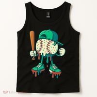 Baseball Lifestyle Drip Ice Cream Cool Art Tank Top thumb 2