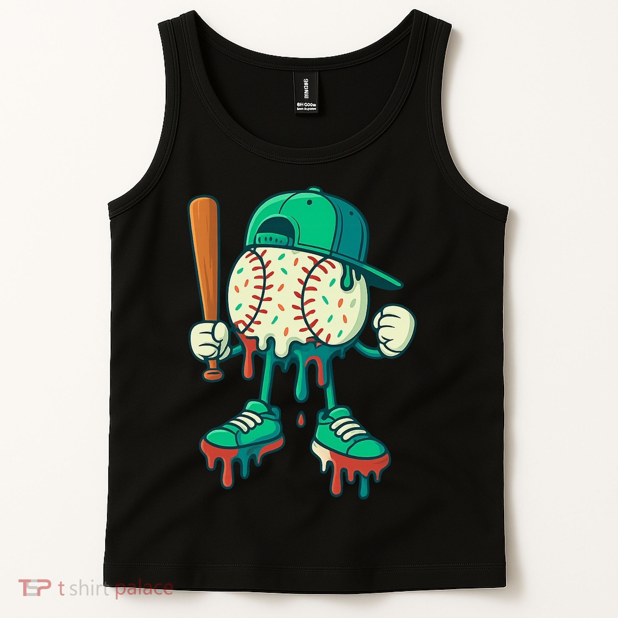 Baseball Lifestyle Drip Ice Cream Cool Art Tank Top