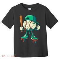 Baseball Lifestyle Drip Ice Cream Cool Art Toddler T-Shirt thumb 0