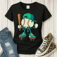 Baseball Lifestyle Drip Ice Cream Cool Art Women's T-Shirt thumb 3
