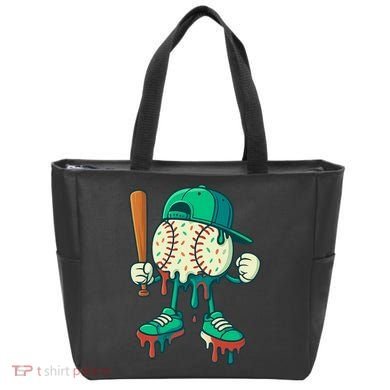 Baseball Lifestyle Drip Ice Cream Cool Art Tote Bag