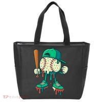 Baseball Lifestyle Drip Ice Cream Cool Art Tote Bag thumb 0
