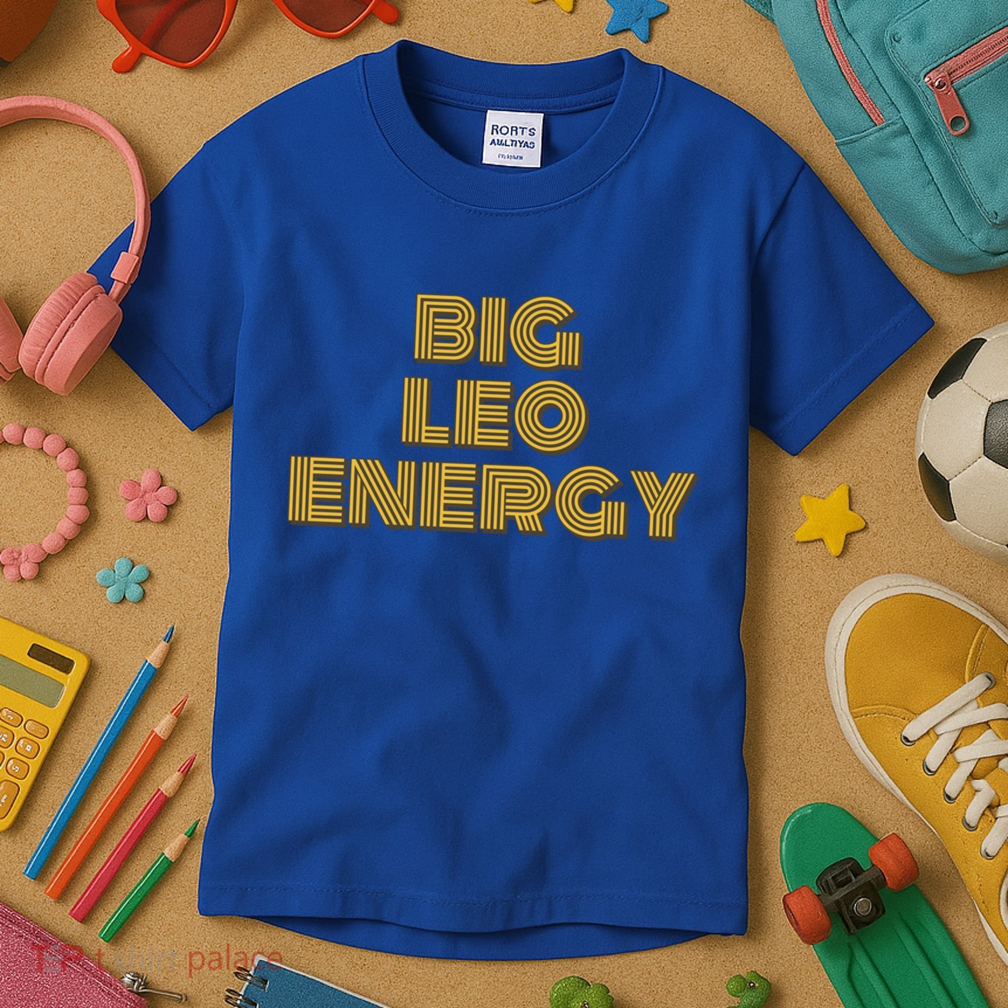 Big Leo Energy Astrology Gift Kids T-Shirt