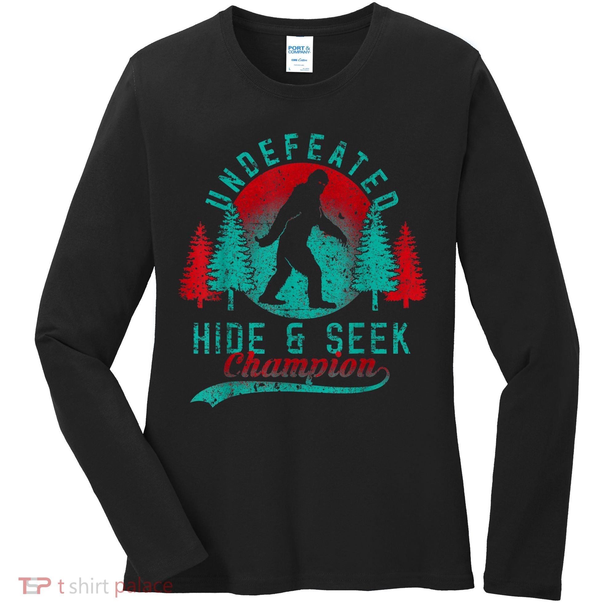 Bigfoot Limited Edition Undefeated Hide & Seek Sasquatch Women's Long Sleeve Shirt