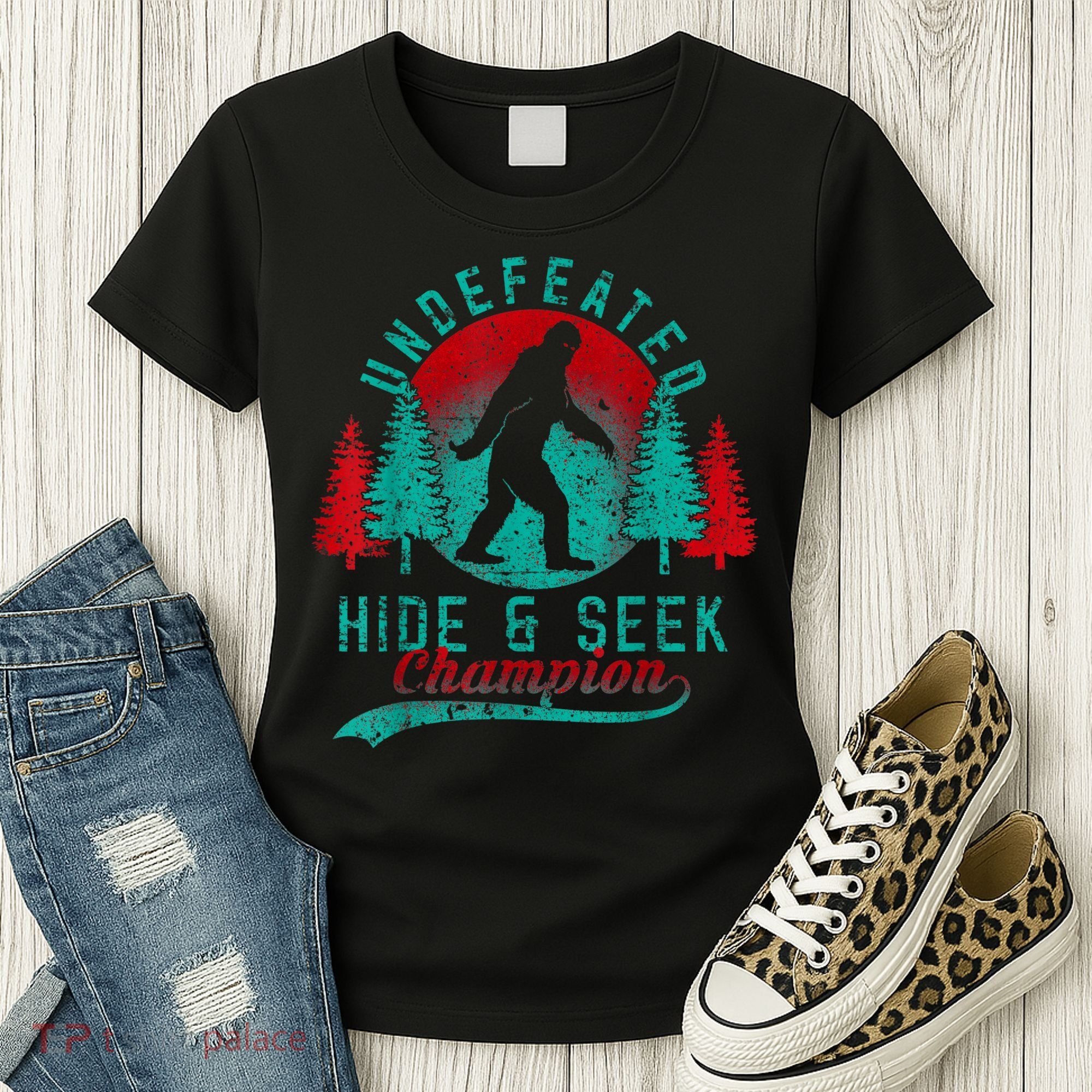 Bigfoot Limited Edition Undefeated Hide & Seek Sasquatch Women's T-Shirt