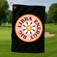 Big Libra Energy Zodiac Birthday Golf Towel thumb 1