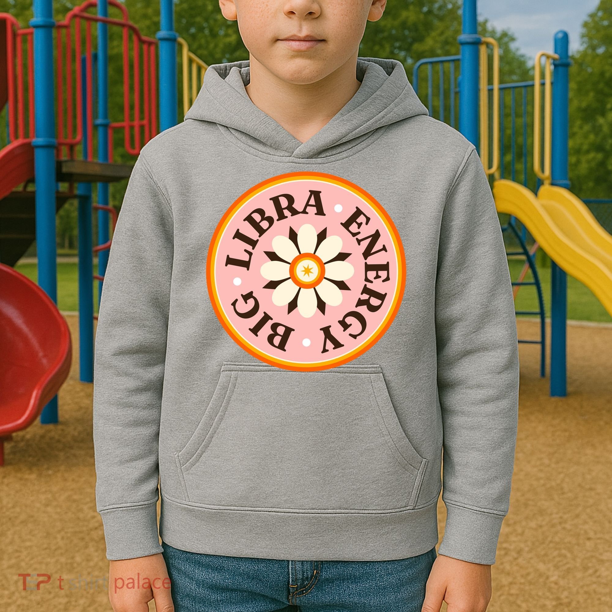 Big Libra Energy Zodiac Birthday Kids Hoodie