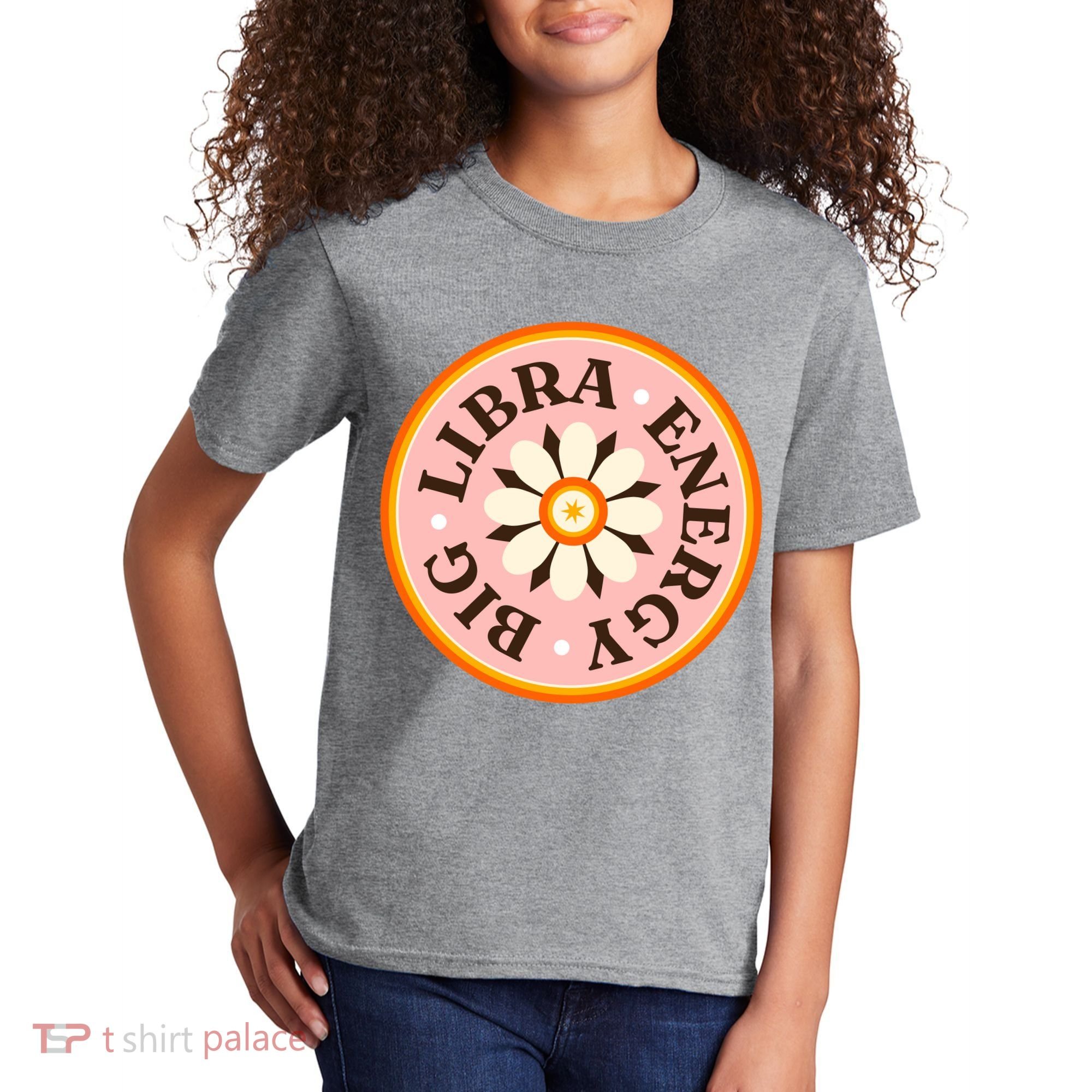 Big Libra Energy Zodiac Birthday Kids T-Shirt