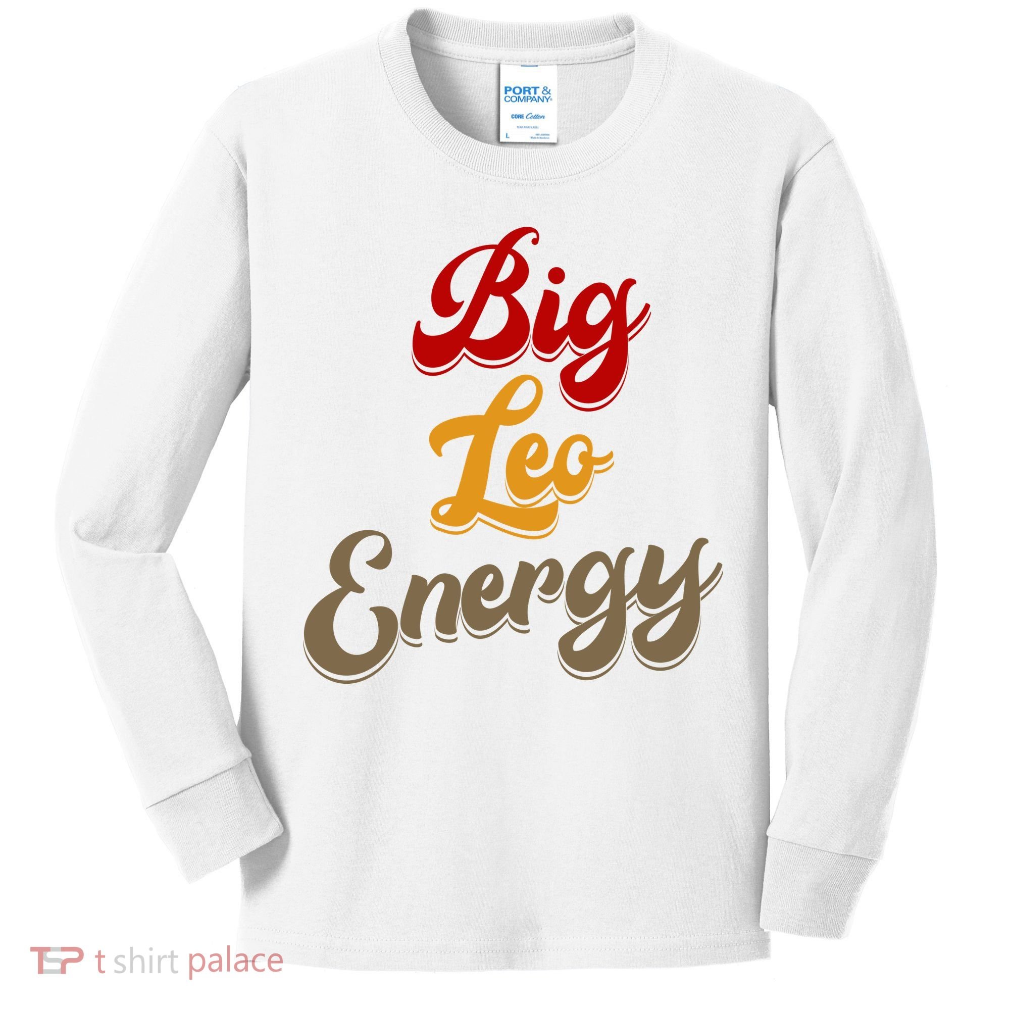 Big Leo Energy Women Horoscope Astrology Kids Long Sleeve Shirt