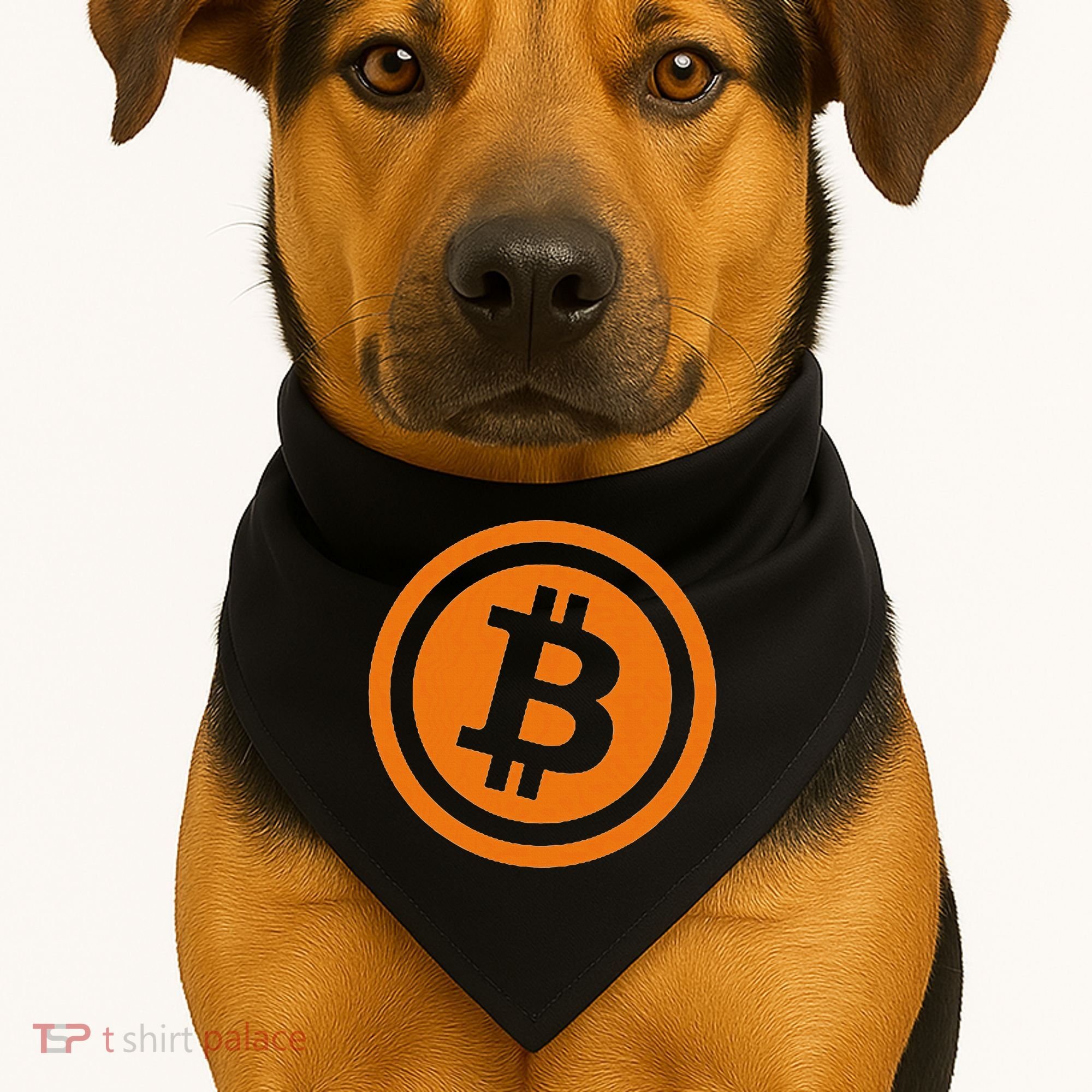 Bitcoin Logo Emblem Cryptocurrency Blockchains USA-Made Doggie Bandana
