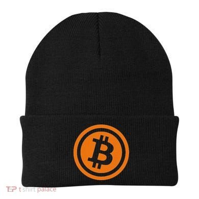 Bitcoin Logo Emblem Cryptocurrency Blockchains Beanie