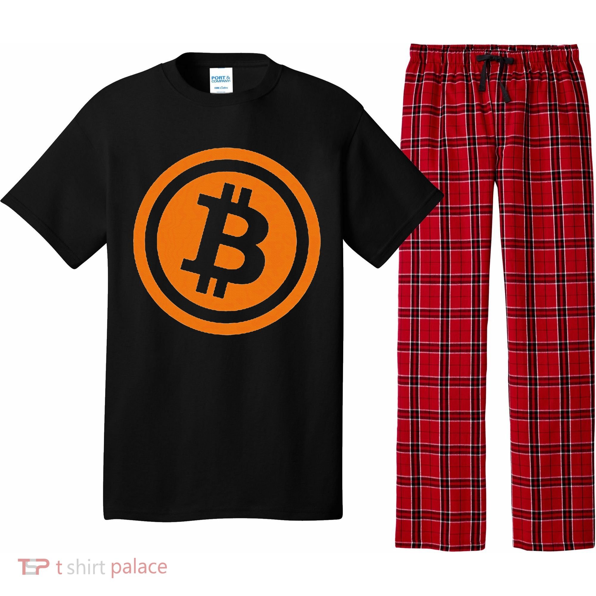 Bitcoin Logo Emblem Cryptocurrency Blockchains Pajama Set