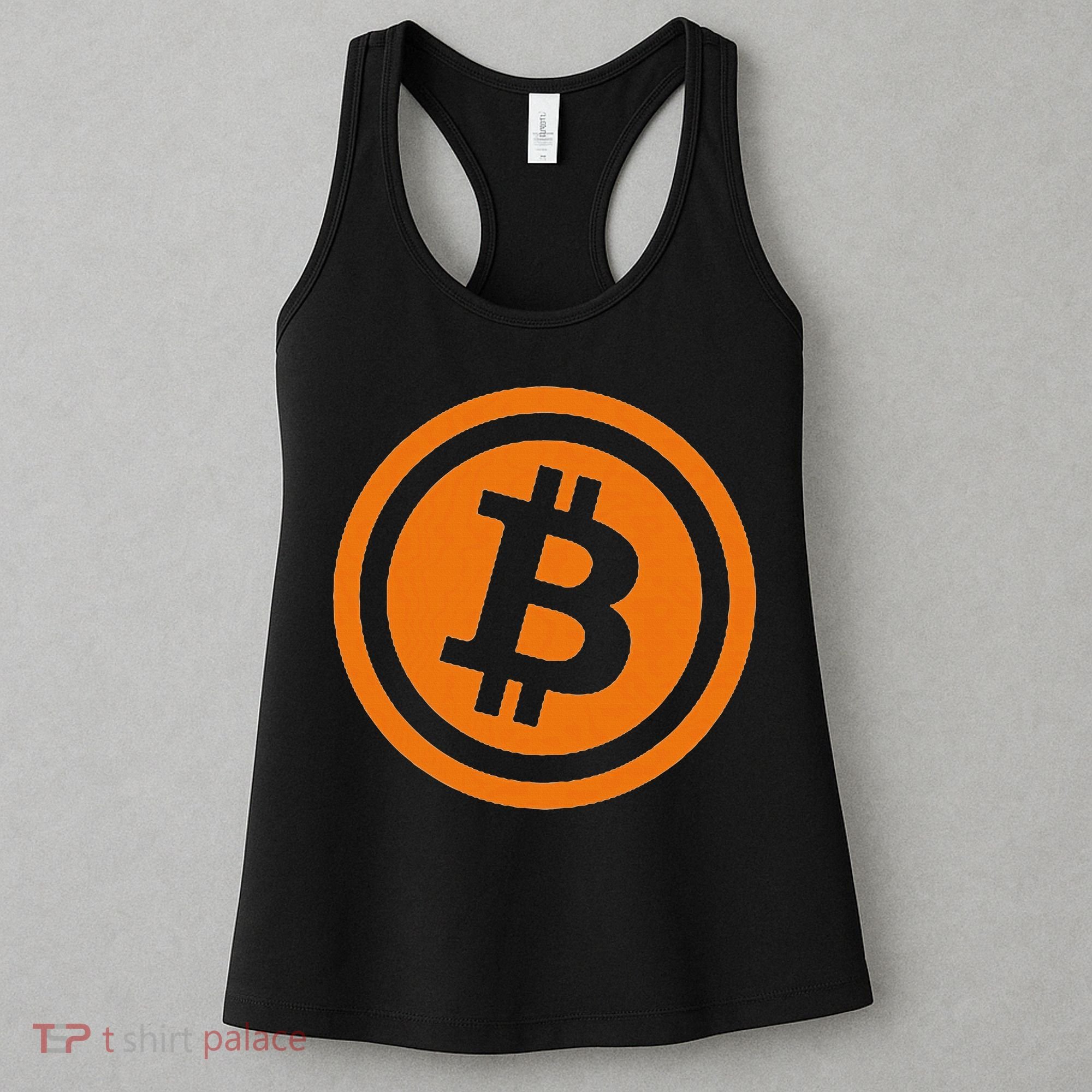 Bitcoin Logo Emblem Cryptocurrency Blockchains Women's Tank Top