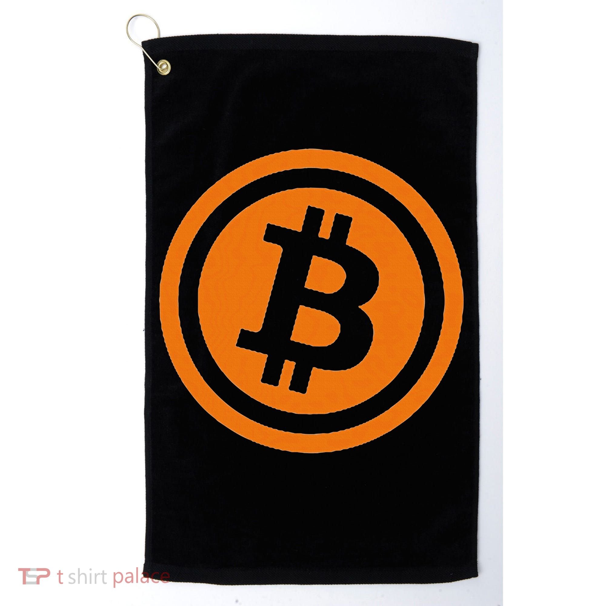Bitcoin Logo Emblem Cryptocurrency Blockchains Golf Towel