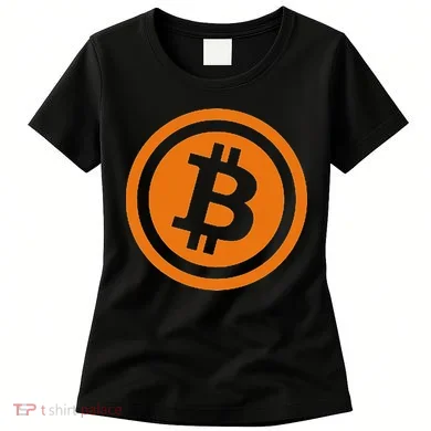 Bitcoin Logo Emblem Cryptocurrency Blockchains Women's T-Shirt