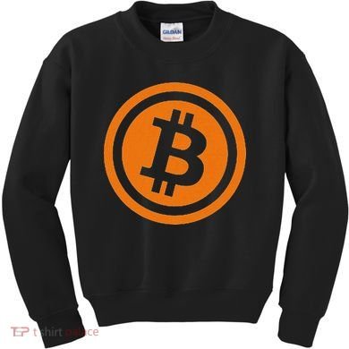 Bitcoin Logo Emblem Cryptocurrency Blockchains Kids Sweatshirt