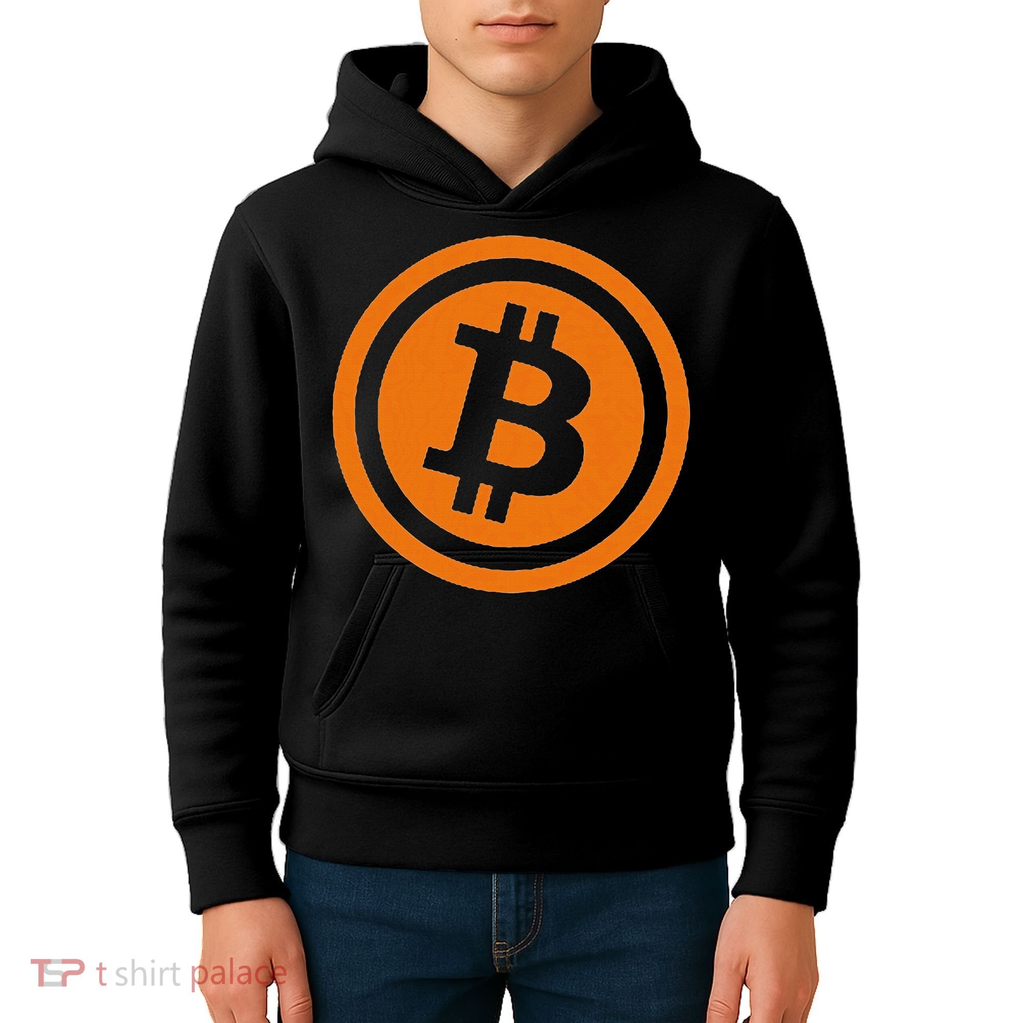 Bitcoin Logo Emblem Cryptocurrency Blockchains Kids Hoodie