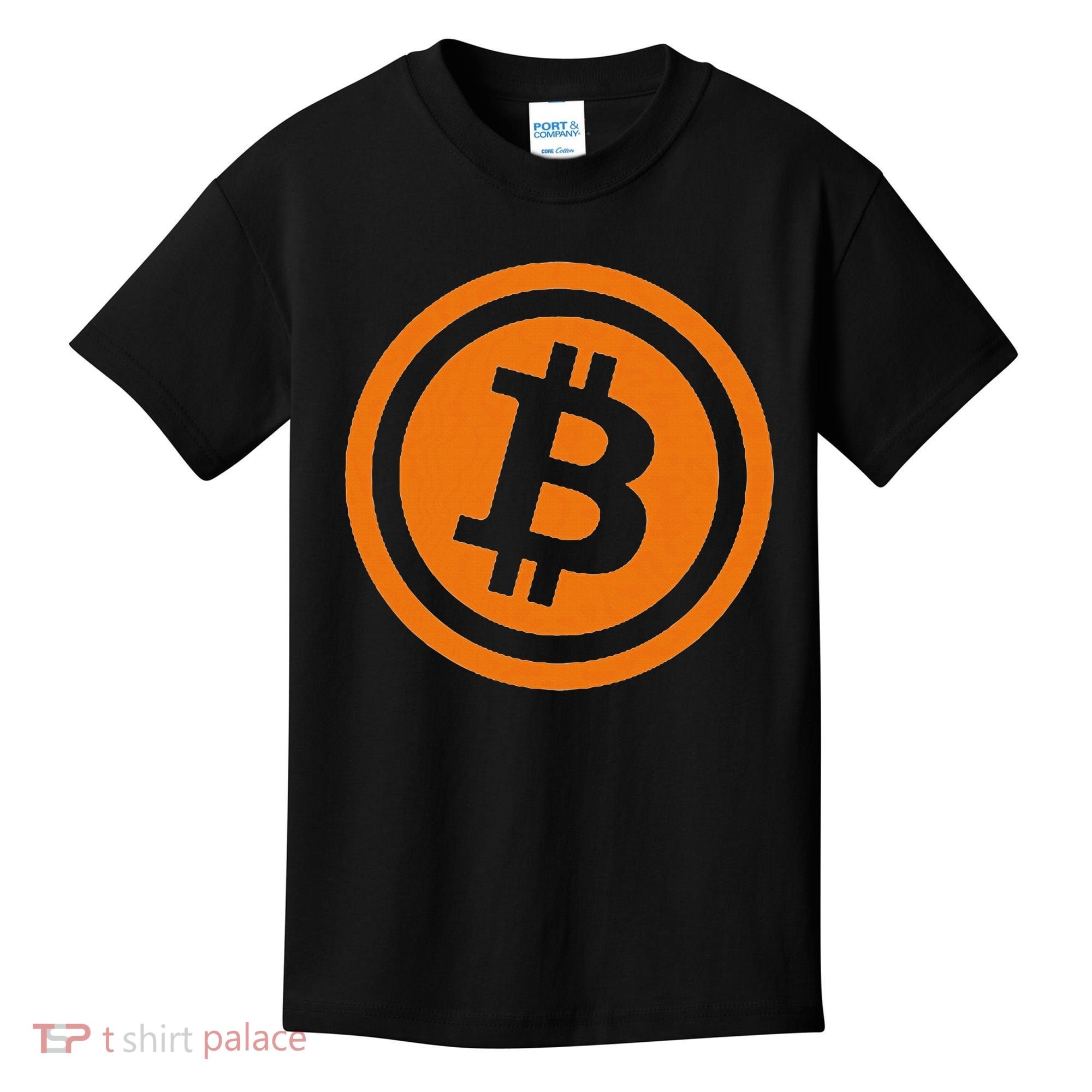 Bitcoin Logo Emblem Cryptocurrency Blockchains Kids T-Shirt