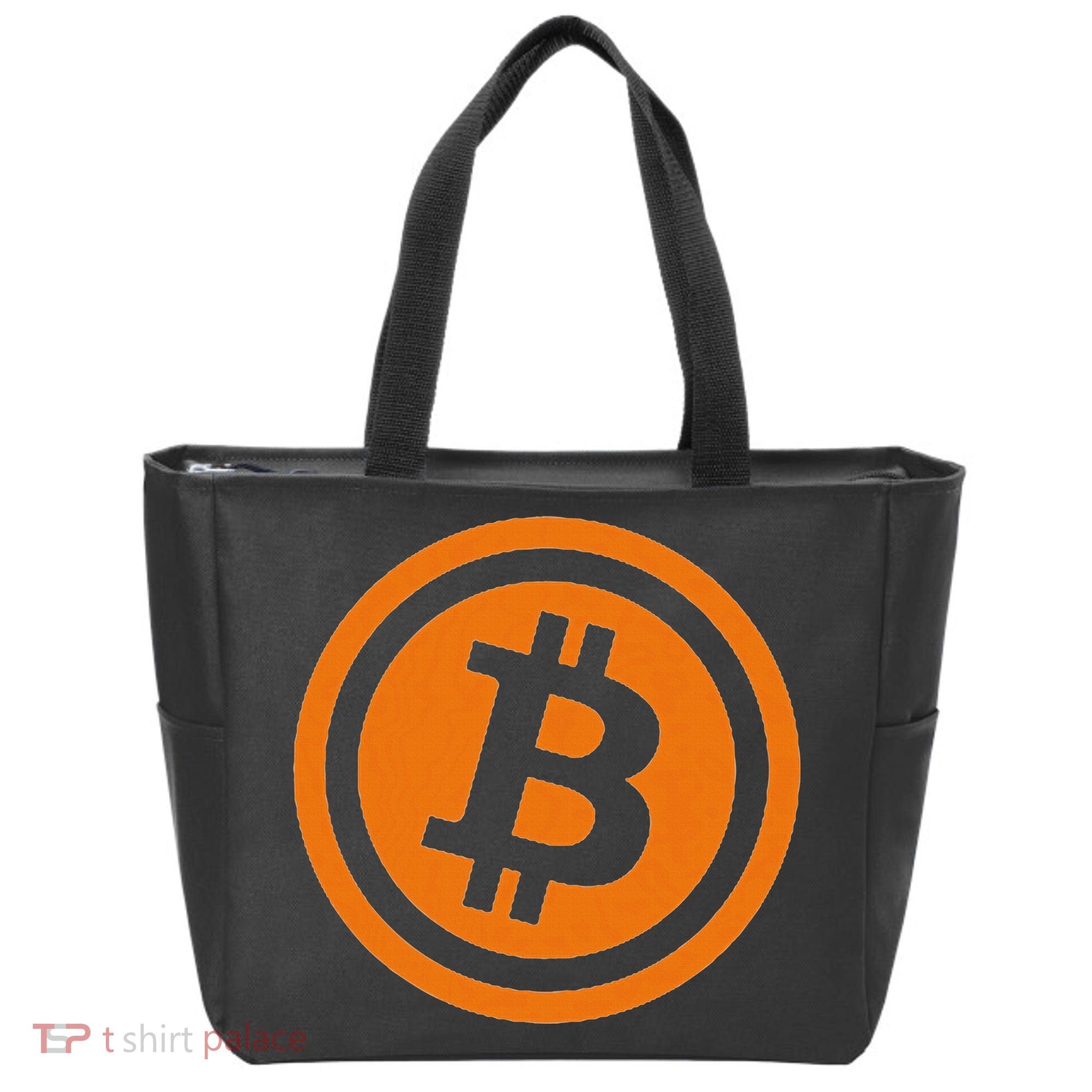 Bitcoin Logo Emblem Cryptocurrency Blockchains Tote Bag
