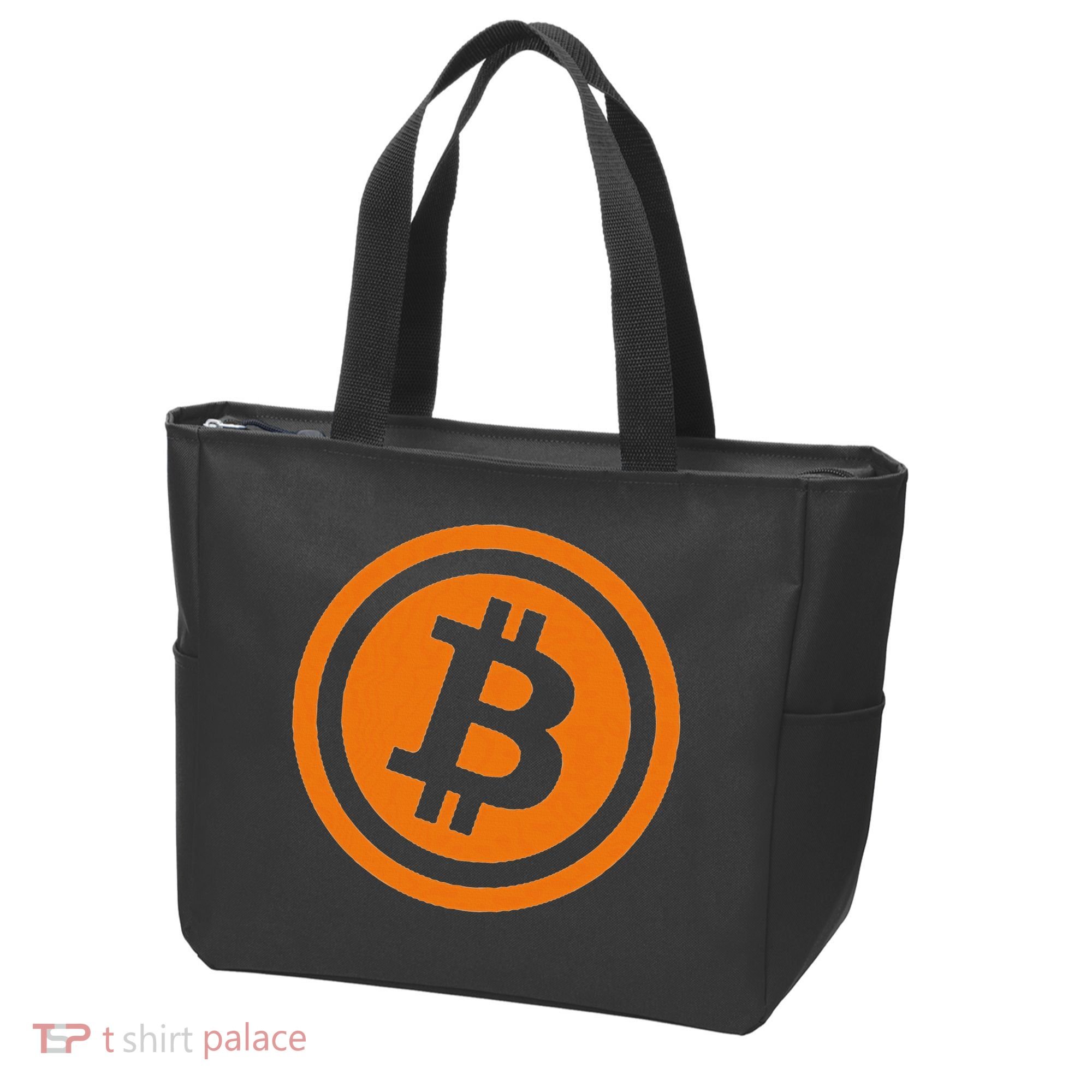 Bitcoin Logo Emblem Cryptocurrency Blockchains Tote Bag