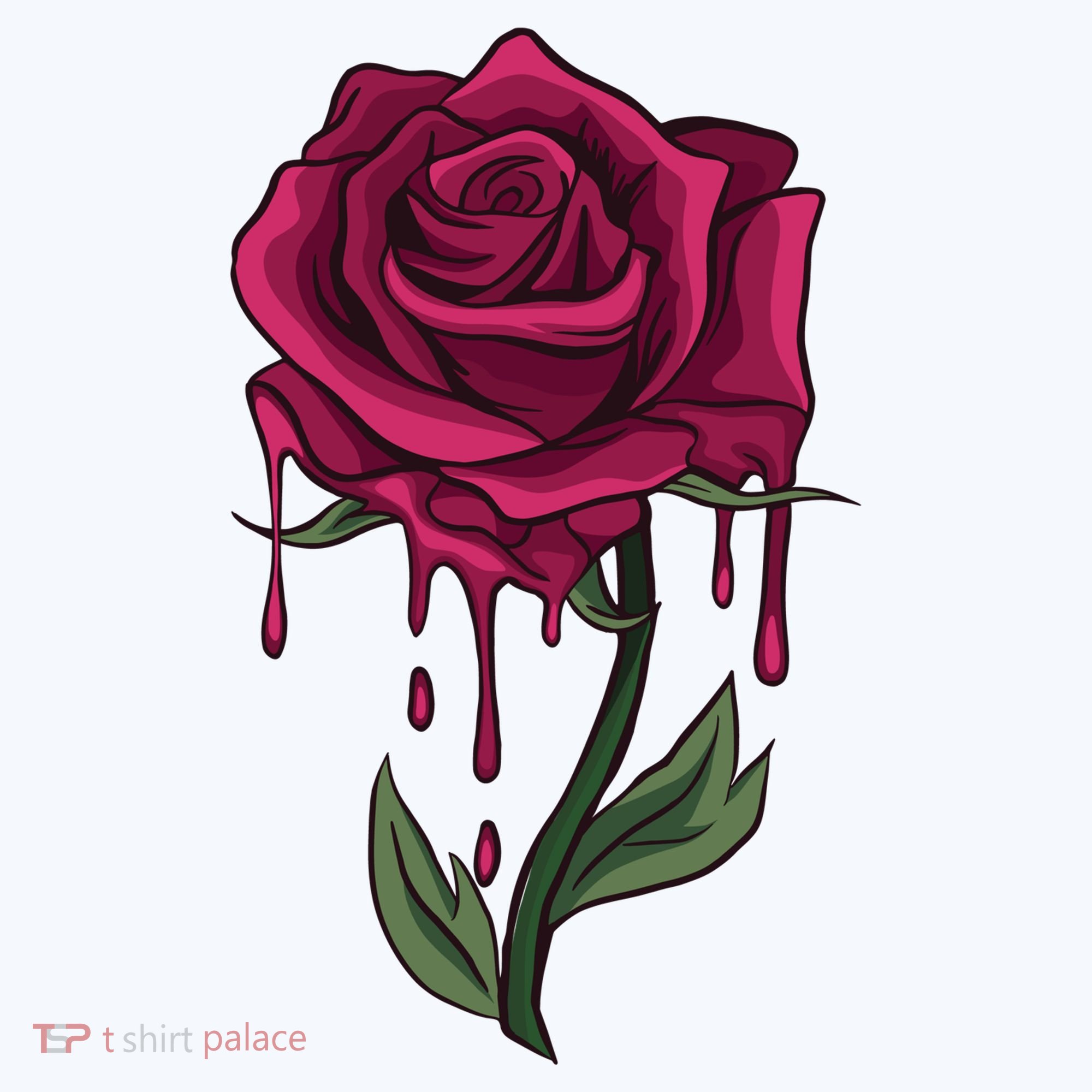Bleeding Rose Button