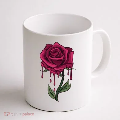 Bleeding Rose Coffee Mug back