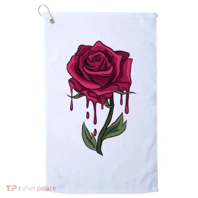 Bleeding Rose Golf Towel
