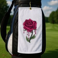 Bleeding Rose Golf Towel thumb 2