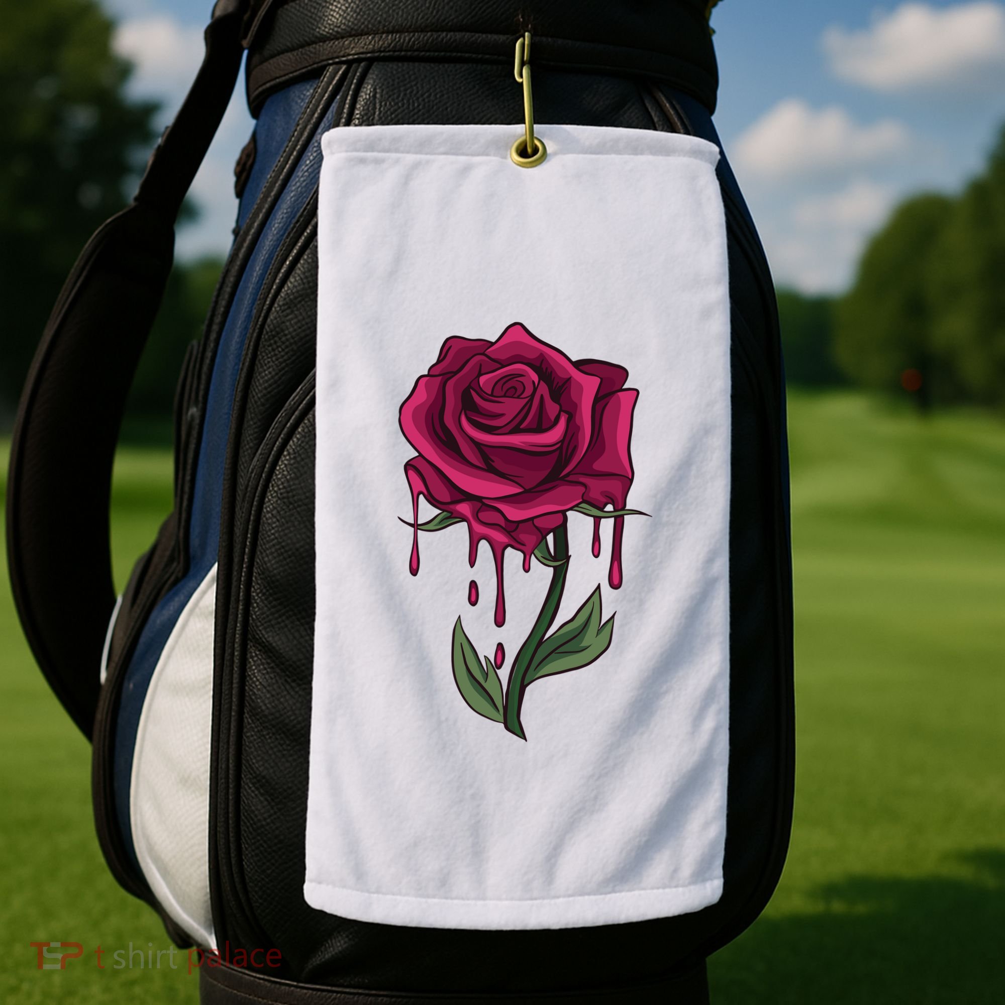 Bleeding Rose Golf Towel