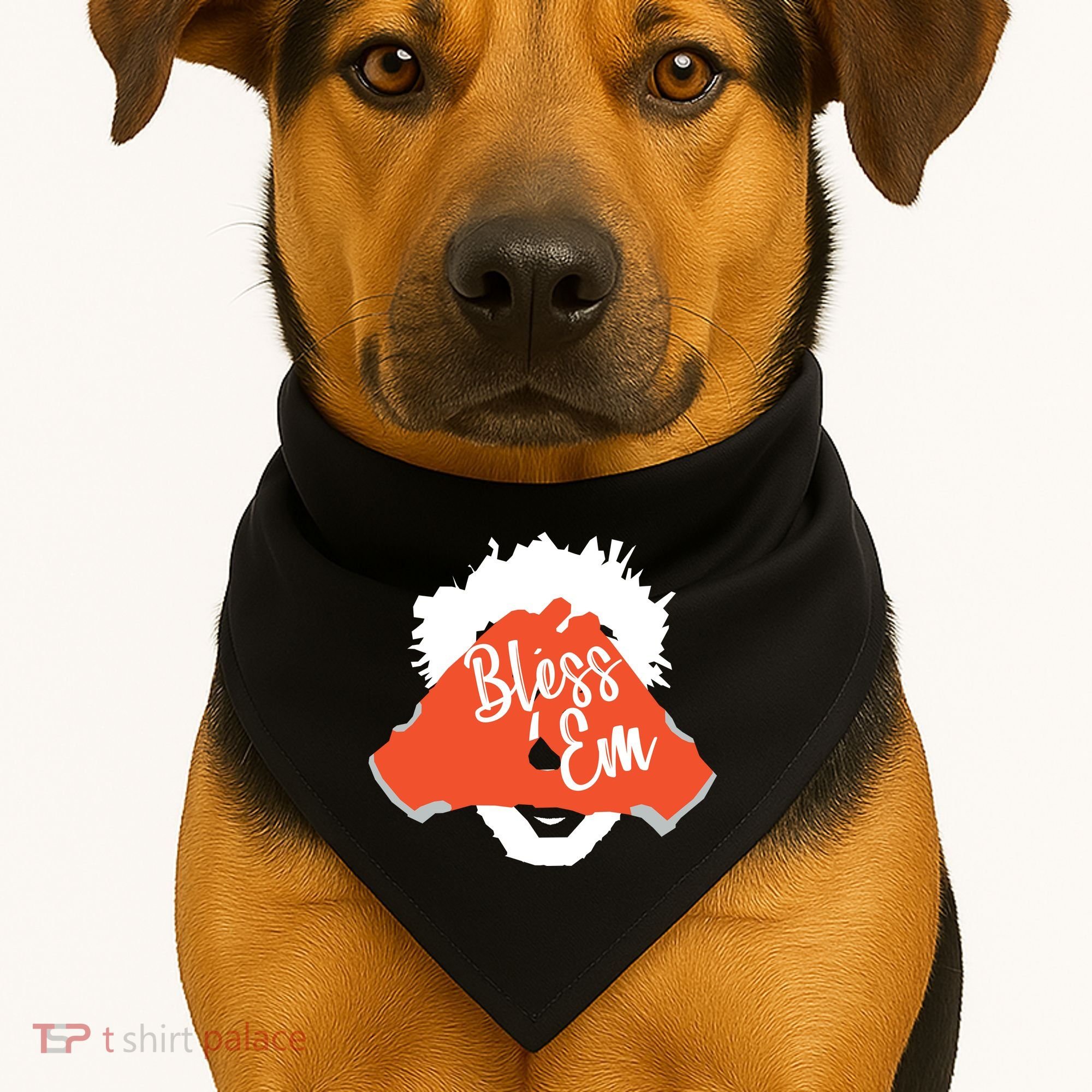 Bless 'Em Browns Football Saying USA-Made Doggie Bandana