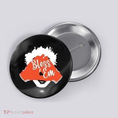 Bless 'Em Browns Football Saying Button