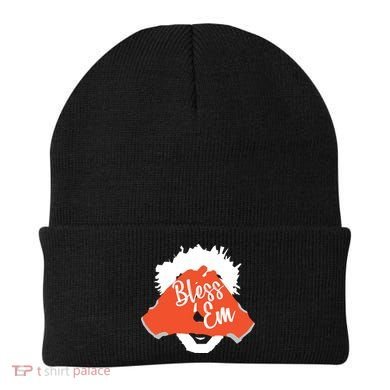 Bless 'Em Browns Football Saying Beanie