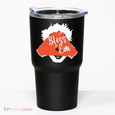 Bless 'Em Browns Football Saying Tumbler